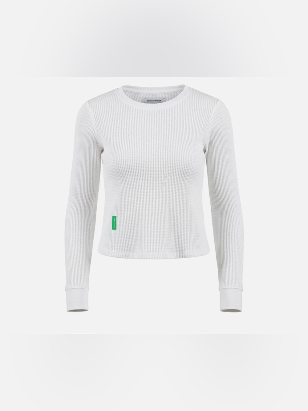 District Vision 
The Fitted Long Sleeve Waffle T-Shirt is constructed